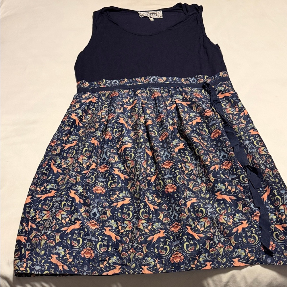 Pink Martini Navy and Pink Floral Dress